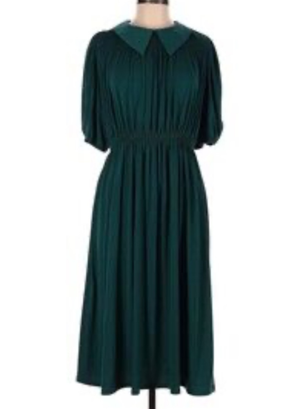 Chic Short Sleeve Hunter Green Dress